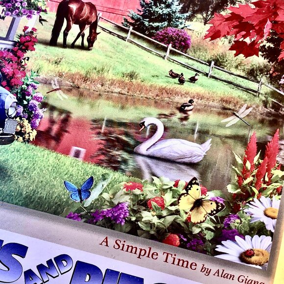 Bits & Pieces Puzzle Lot of 4 Puzzles 500 Pieces Scenery Horses Deer Ducks Birds - Picture 7 of 11